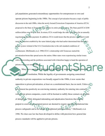 Privatized Prisons in the US