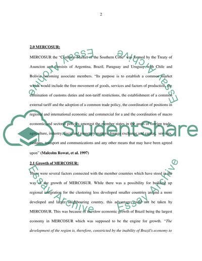 Trade Integration between Developed and Developing Nations