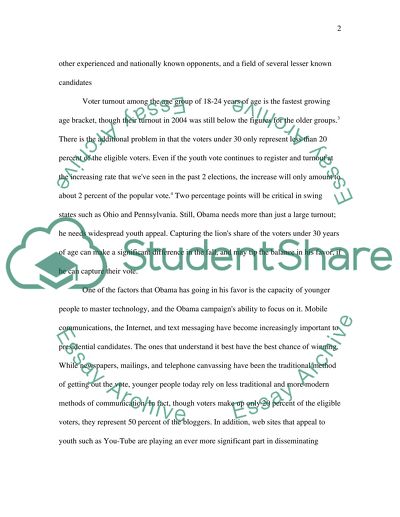Youth voting behavior/turnout for 2000 & 2004 presidential elections and predictions for 2008 election