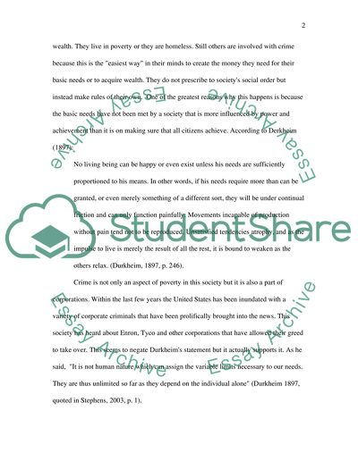 Durkheim and Mertons Anomie