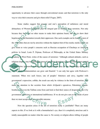 Can terrorism ever be morally justified