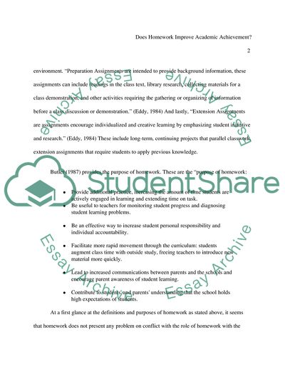 Does Homework Improve Academic Achievement