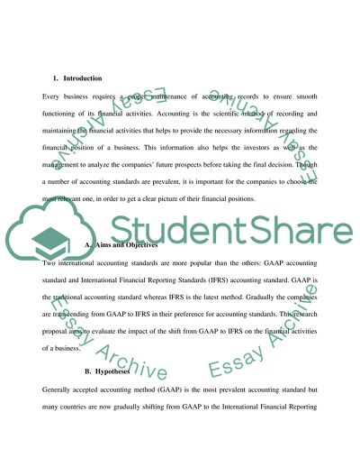The Impact on the Financial Activities of a Business due to the Shift from GAAP to IFRS