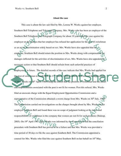 Weeks vs. Southern Bell
