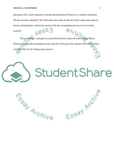 The Medical Exploitation