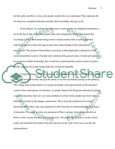 The Allegory of the Cave