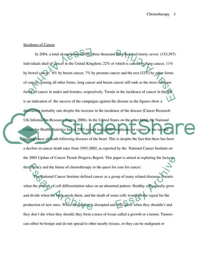 The Use of Chemotherapy in Cancer