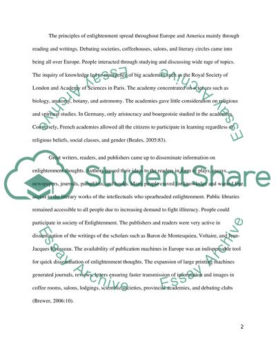 Enlightenment and Modernity