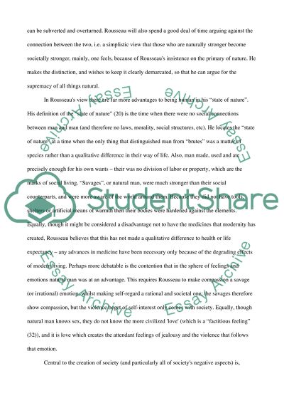 The Central Methodological Difficulty That Rousseau Is Faced With