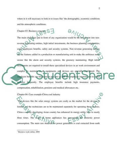 Global warming - new business challenges