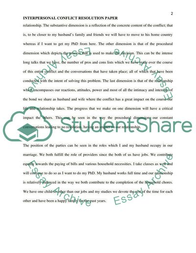 Interpersonal Conflict