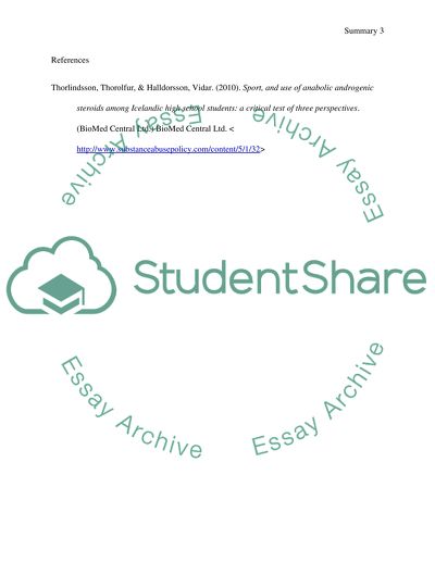 Sport, and Use of Anabolic Androgenic Steroids