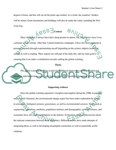 The Global Warming Challenge Results from Different Factors