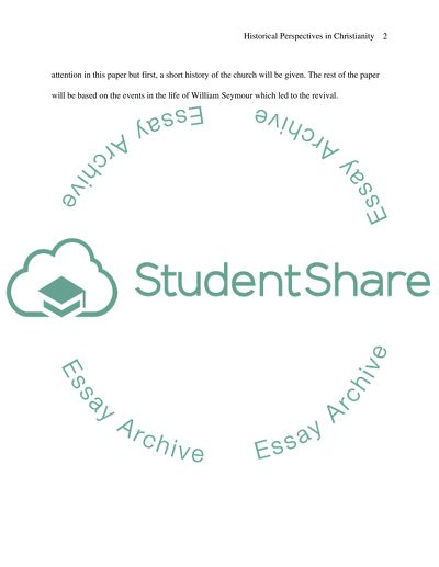 Historical Perspectives in Christianity