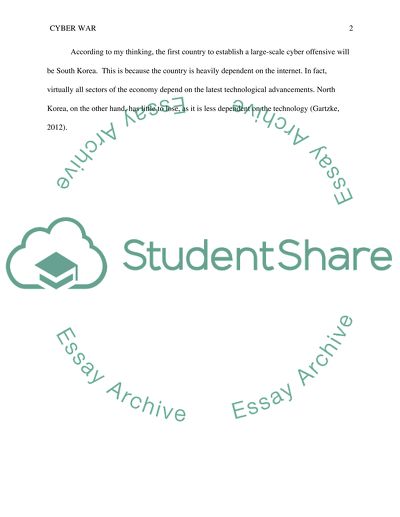 The Biggest Threat of Cyber War