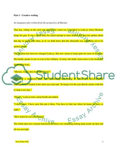 Creative writing - Otherness