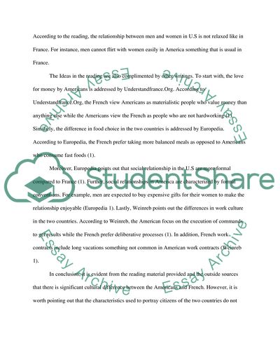 How the French in the United States View the Americans