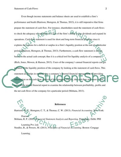 Statement of Cash Flows