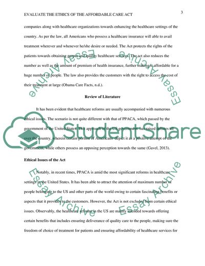 The Ethics of Health Care Reform