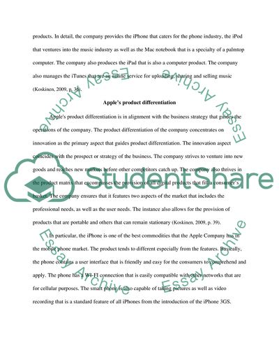 Apples Product Differentiation