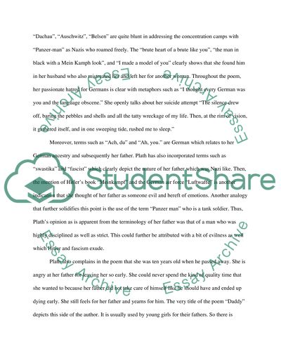 Yellow Wallpaper Essay Sylvia Plaths Daddy Help Me With My Book Report also Best Proofreading Service Review Sylvia Plaths Daddy Research Paper Example Topics And Well Buy Litrature Review