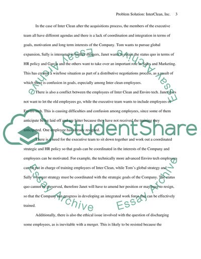 Problem Solution: InterClean, Inc