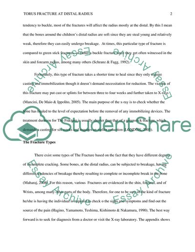 Torus Fracture at Distal Radius