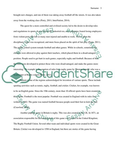 Sport as an Aspect of Culture in the British Society