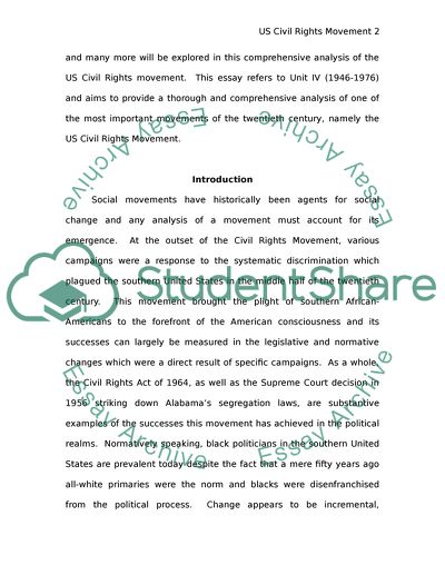 The US Civil Rights Movement and the Election of President Obama