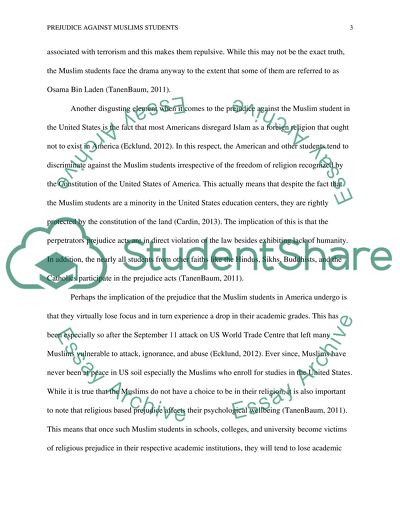 Prejudice against Muslims Students in US Education