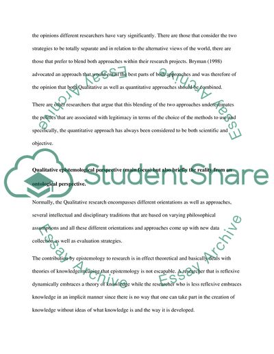 Definition of Epistemology and Ontology