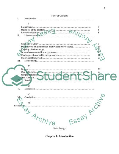 The Potential of Solar Energy