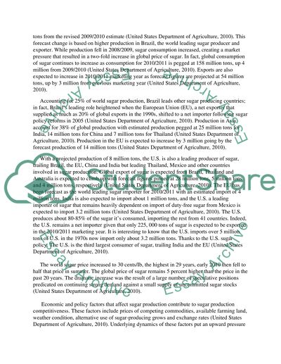 THE U.S. SUGAR POLICY:HOW SWEET IT IS (OR ISNT)