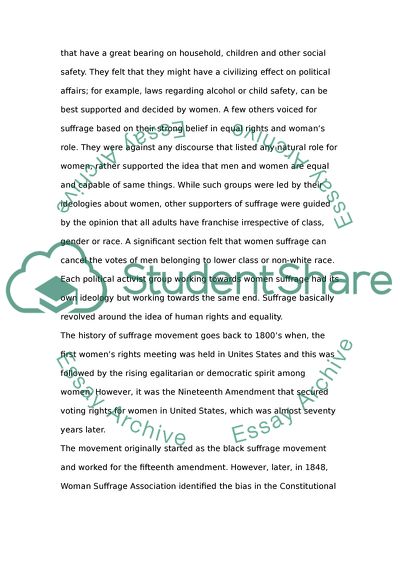 The Struggle for Womens Rights in the World War I