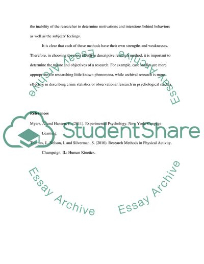 descriptive research dissertation