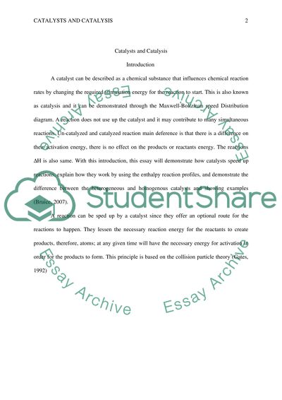 Catalysis and catalysts