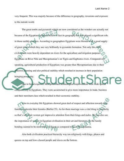 Egypt and Mesopotamia