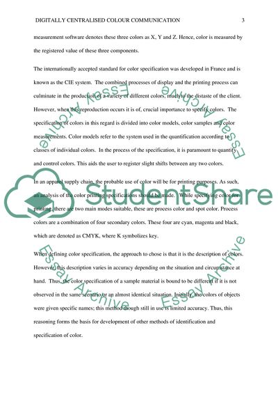 Digital Centralised Colour Communication