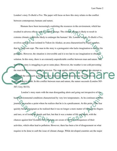 Conflict between Human and Nature in To Build a Fire