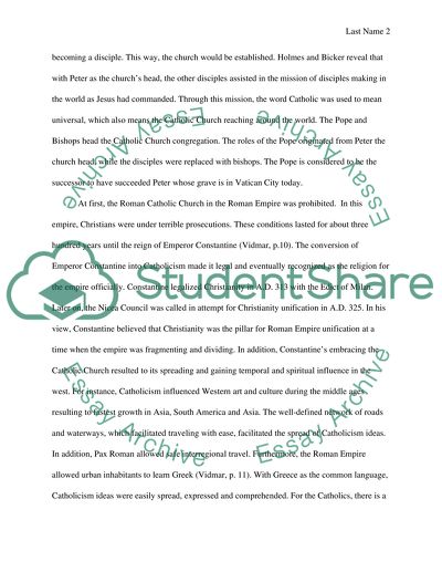 Beggaining of catholic