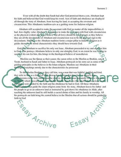 Meaning of Religions Adherence to the Abrahamic Tradition