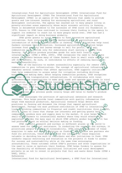 The Concept of the IFAD