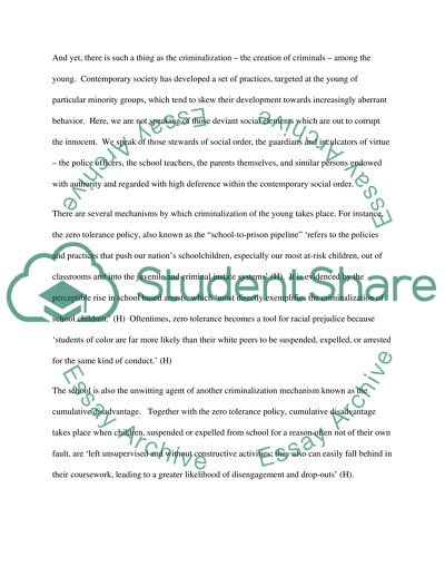 The criminalization of latino youth