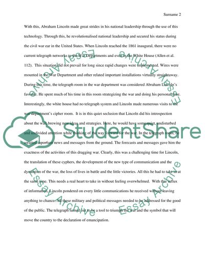 Abraham Lincoln and the Telegraph