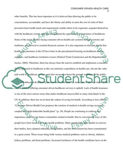 Consumer Driven Healthcare