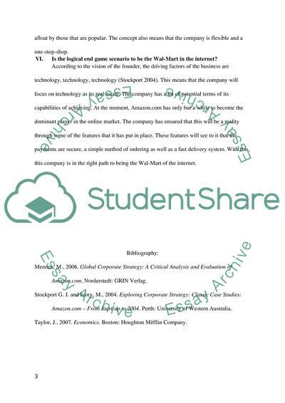 The Business Model of Amazon