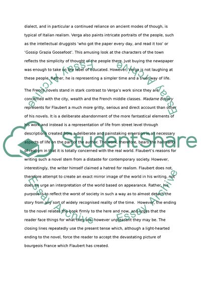 French and German Realism of the 19th Century