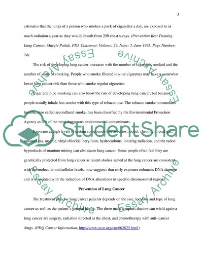 Causes, Prevention and Treatment of Lung Cancer