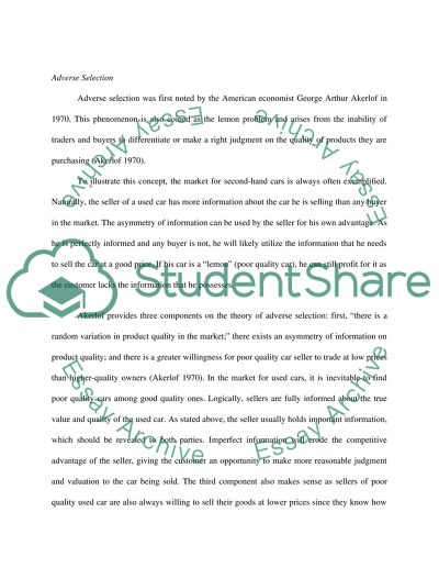 Adverse Selection in the Health Insurance Industry