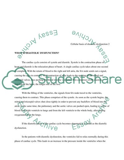 Cellular Basis of Diastolic Dysfunction